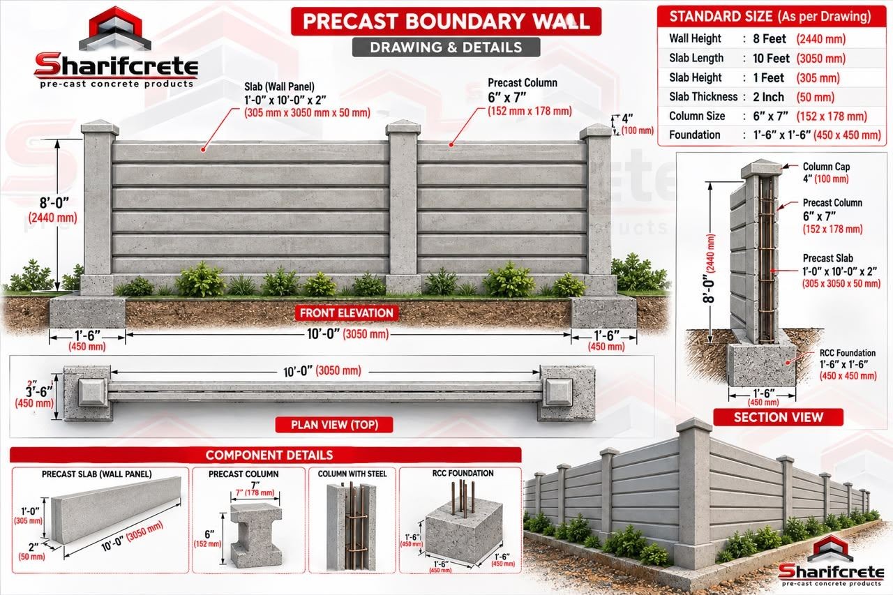 Precast Boundary Walls